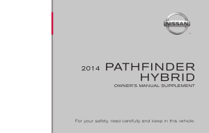 2014 Nissan PathFinder HYBRID Owner Manual
